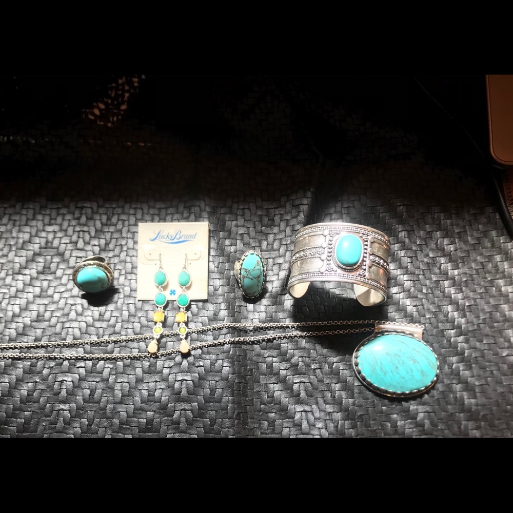 LUCKY BRAND Turquoise Collection~Lot 5 Pc~Jewelry